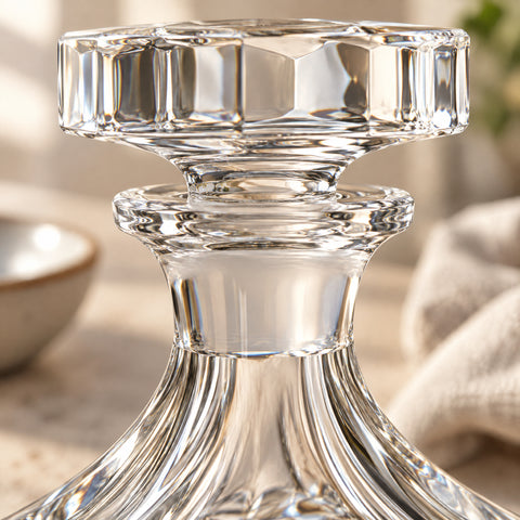 Détail de la matière : Carafe à Whisky Cristal Gravée Velaro