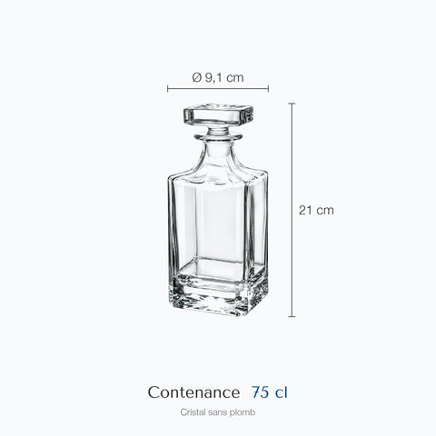 Dimensions : Carafe à Whisky Peaky Blinders (hauteur 21 cm, diamètre 9,1 cm, contenance 75 cl)