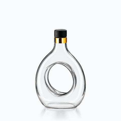Carafe Whisky Ronde · Saturne, sur fond blanc