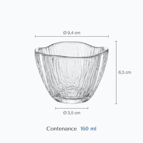 Dimensions : Coupe à Whisky Japonaise Organique · Kawa (hauteur 6,5 cm, diamètre 9,4 cm, contenance 160 ml)