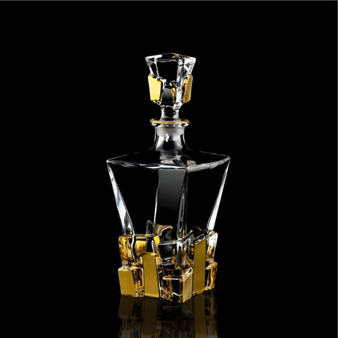 Eterna - Carafe à Whisky Dorée Peinte 