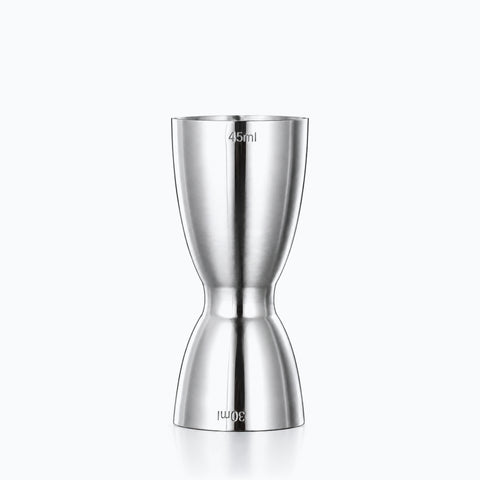 Mesure cocktail double cône en acier inoxydable poli, graduations gravées à l'intérieur