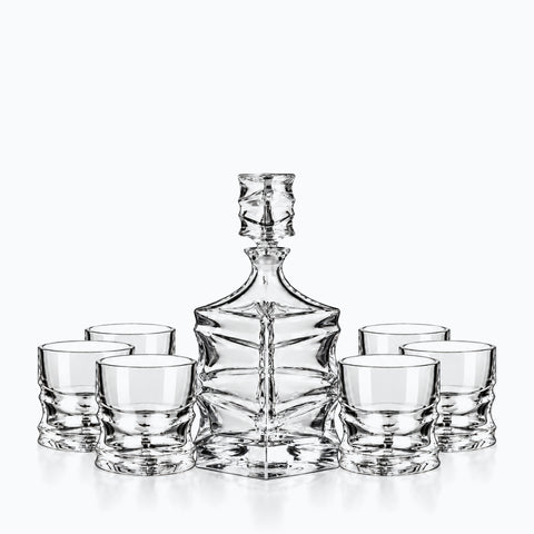 Service à Whisky Miroir, sur fond blanc