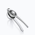 Presse-citron manuel en inox poli miroir, coupelle hémisphérique percée et deux longs manches plats
