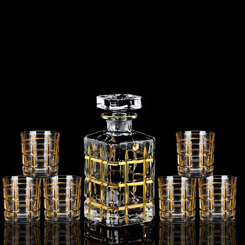 Service à Whisky Damier Doré