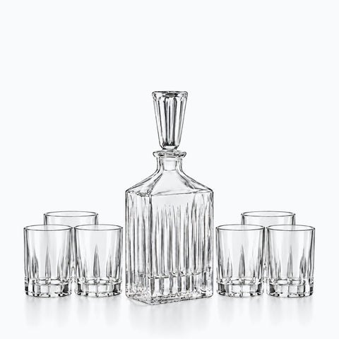 Service à Whisky Vintage Séquoia, sur fond blanc