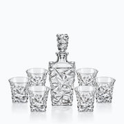 Service à Whisky Cristal Névé, sur fond blanc