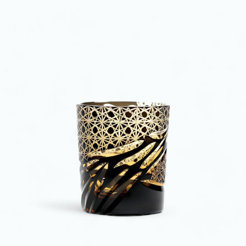 Tourbillon - Verre Edo Kiriko Tourbillon Noir