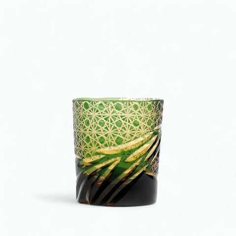 Tourbillon - Verre Edo Kiriko Tourbillon Vert