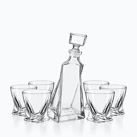 Service à Whisky Coteau, sur fond blanc