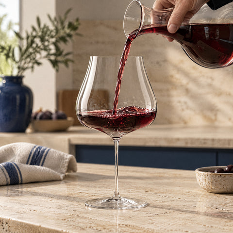 Verre à Vin Bourgogne, en service