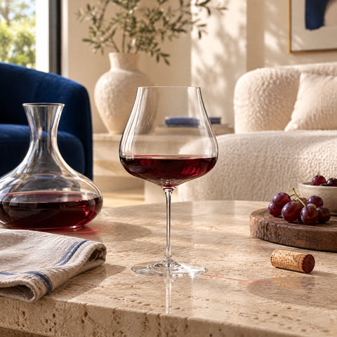 Verre à Vin Bourgogne, mise en situation à table