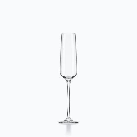 Verre à Champagne Cristal, sur fond blanc