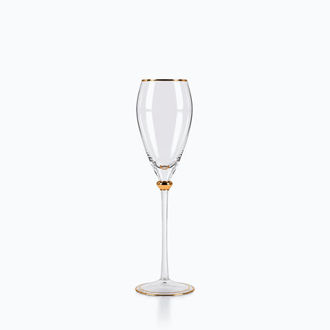 Verre à champagne tulipe, Verre Tulipe Champagne Décoré, sur fond blanc