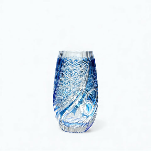 Verre à Cocktail Luxe Edo Kiriko | Bleu Saphir - Verasco
