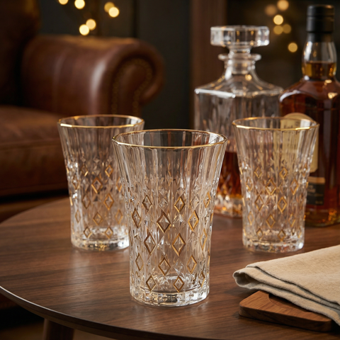 Verre à Cocktail Verre Doré | Losanges Or - Verasco