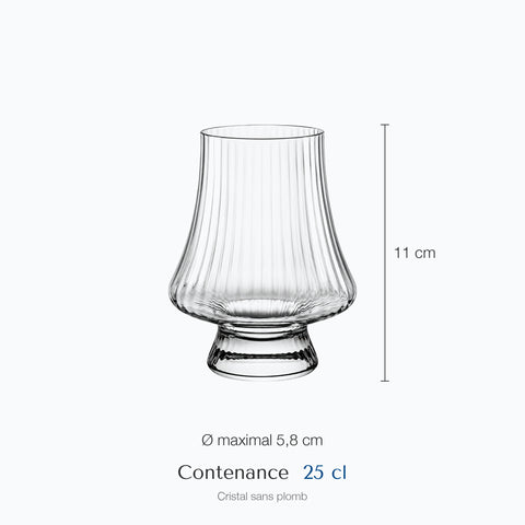 Dimensions : Verre à Digestif Rhum (hauteur 11 cm, diamètre 5,8 cm, contenance 25 cl)