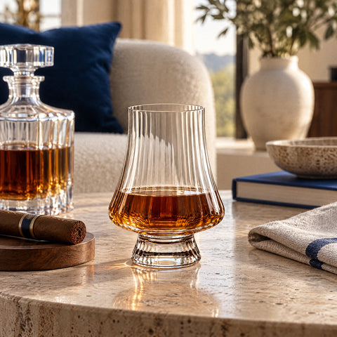 Verre à Digestif Rhum, mise en situation à table