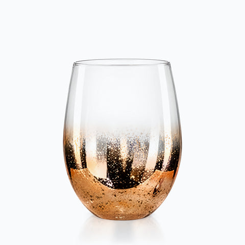 Verre à Eau Doré, sur fond blanc