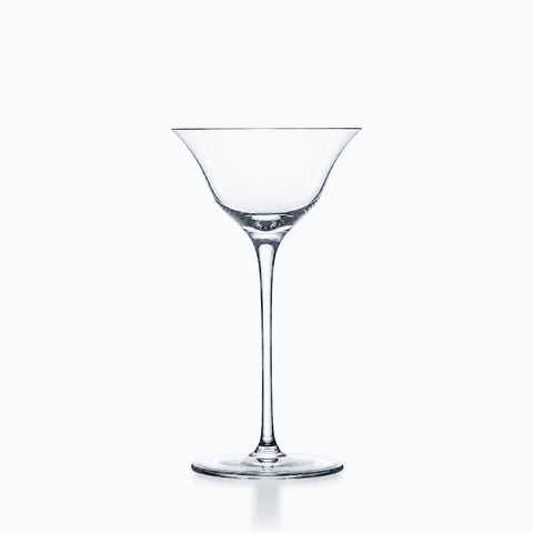 Verre à martini 13 cl en cristal transparent, coupe évasée et tige fine