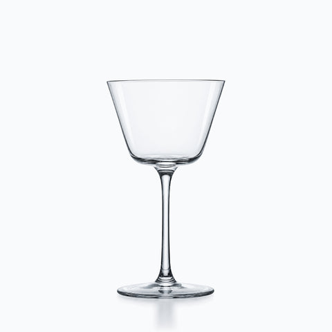 Verre à martini 14 cl en cristal transparent, coupe conique et longue jambe fine