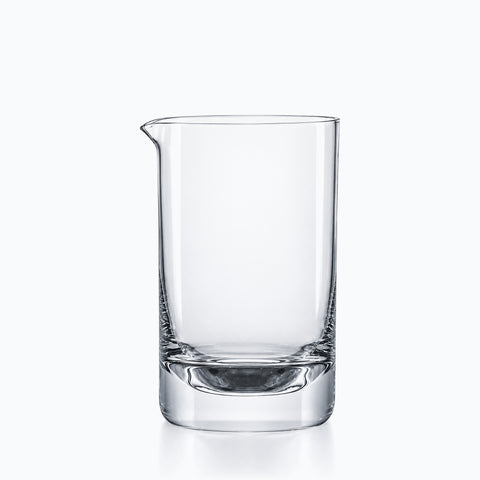 Verre à mélange lisse 65 cl en cristal transparent, paroi droite, fond plein épais