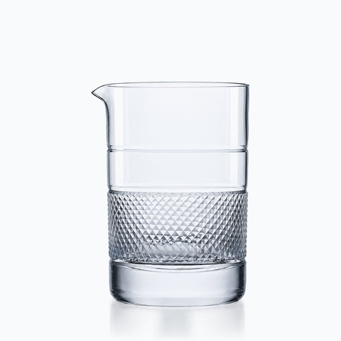 Verre à mélange pointe de diamant 55 cl en cristal transparent avec bec verseur pincé
