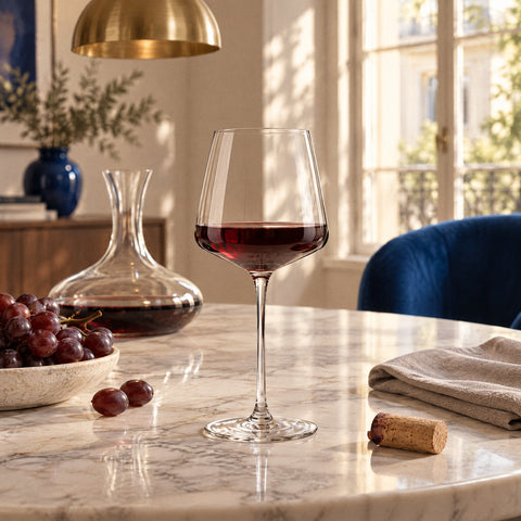 Verre à Vin Luxe, mise en situation à table