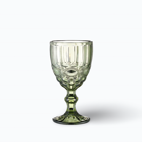 Verre à Vin Gravé  Gravé Vert / 1 PC