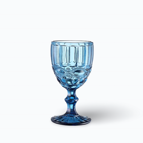 Verre à Vin Gravé  Gravé Bleu / 1 PC