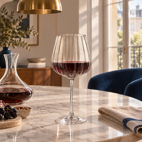 Verre à Vin Rond, mise en situation à table
