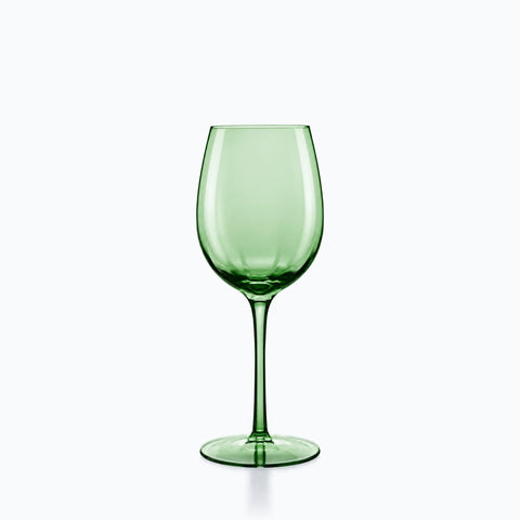Verre à Vin Vert, sur fond blanc