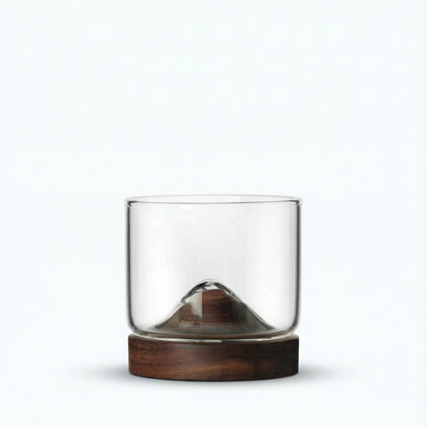 Verre à Whisky Bois | Design Montagne - Verasco Socle bois sombre / 1 PC