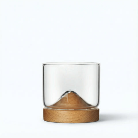 Verre à Whisky Bois | Design Montagne - Verasco Socle bois clair / 1 PC
