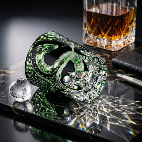 Verre à Whisky Calypso | Dragon Gravé Vert - Verasco