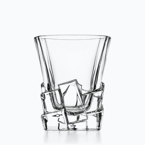 Verre à Whisky Carré, sur fond blanc