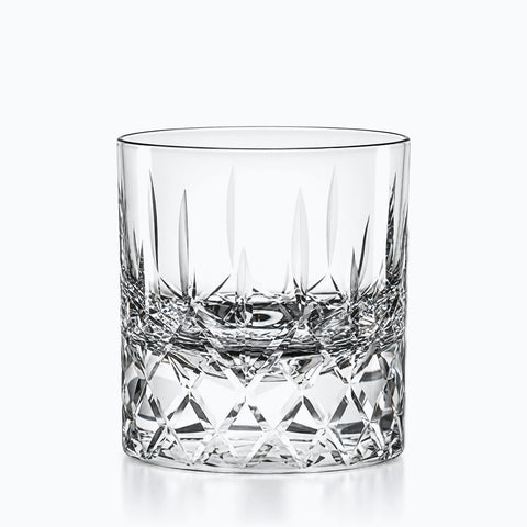Verre à Whisky Cristal Design Edo Kiriko, modèle rhombus, sur fond blanc