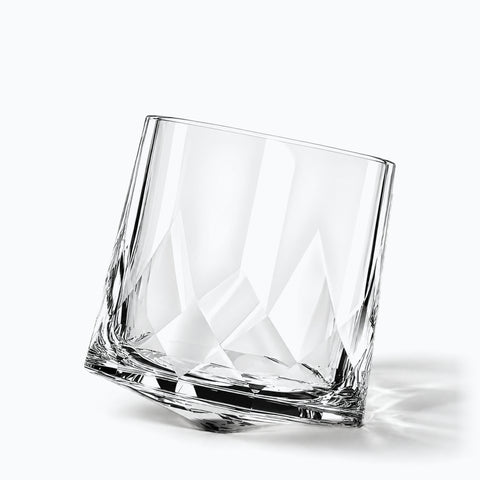 Verre à Whisky Diamant, avec son ombre portée, sur fond blanc