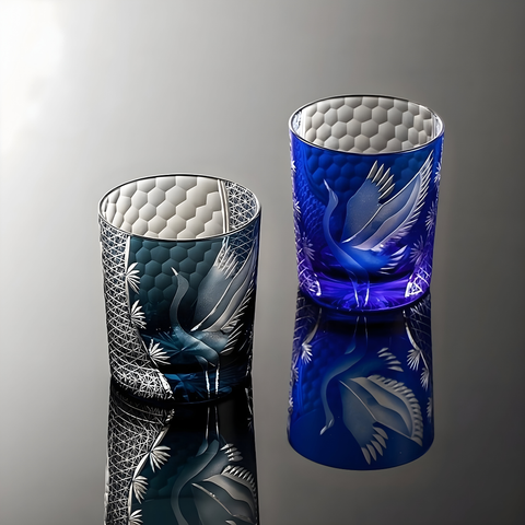 Verre à Whisky Edo Kiriko en Cristal Coloré