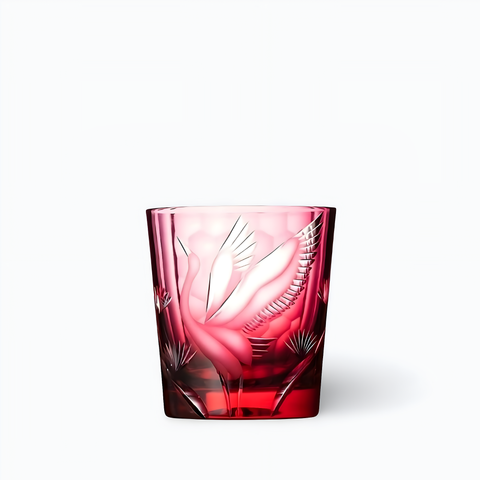 Verre à Whisky Edo Kiriko en Cristal Coloré Pourpre
