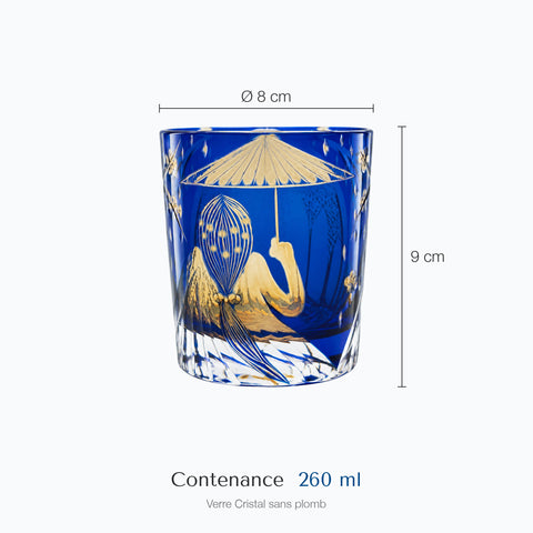 Dimensions : Verre à Whisky Edo Kiriko Geisha · Yuki (hauteur 9 cm, diamètre 8 cm, contenance 260 ml)