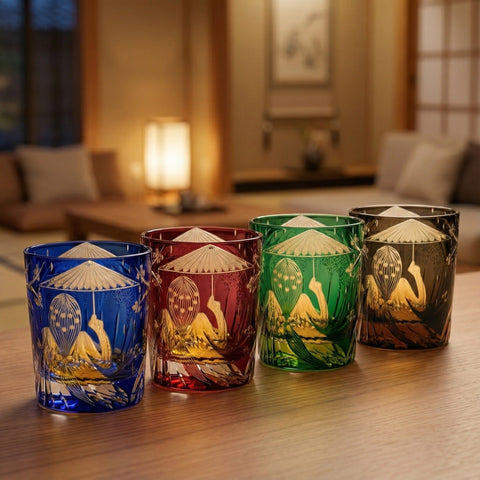 Verre à Whisky Edo Kiriko Geisha | Scène Gravée - Verasco
