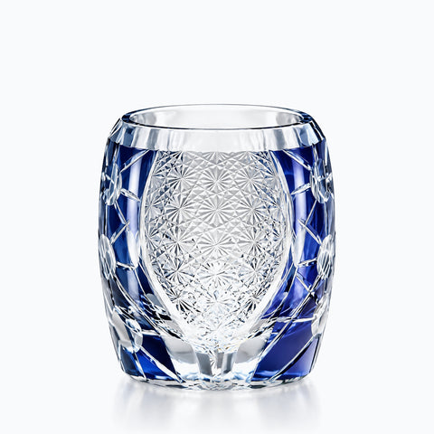 Verre à Whisky Cristal Edo Kiriko, sur fond blanc