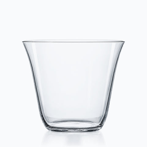 Verre à whisky évasé en cristal transparent, buvant large et base étroite