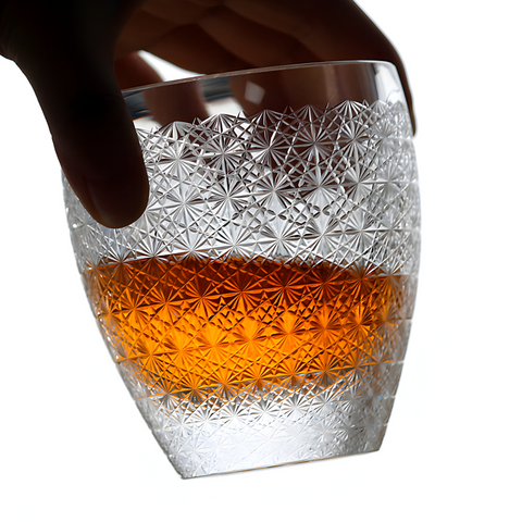 Verre à Whisky Gravé Ciselé Cristal Ancien