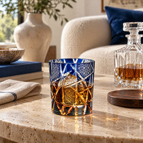 Verre à Whisky Japonais Gravé, Edo Kiriko 25 cl | Verasco