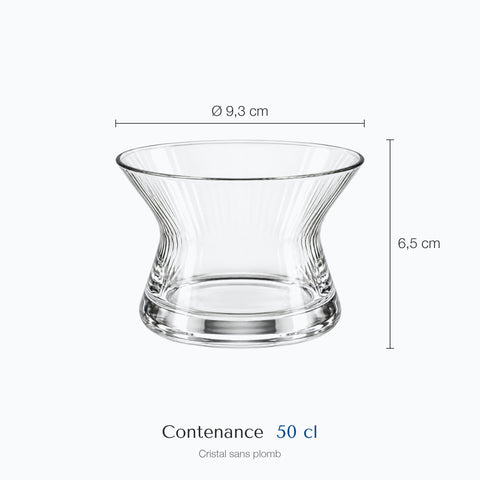 Dimensions : Verre à Whisky Japonais Origami · Orizuru (hauteur 6,5 cm, diamètre 9,3 cm, contenance 50 cl)