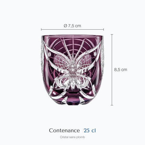 Dimensions : Verre à Whisky Kocho (hauteur 8,5 cm, diamètre 7,5 cm, contenance 25 cl)