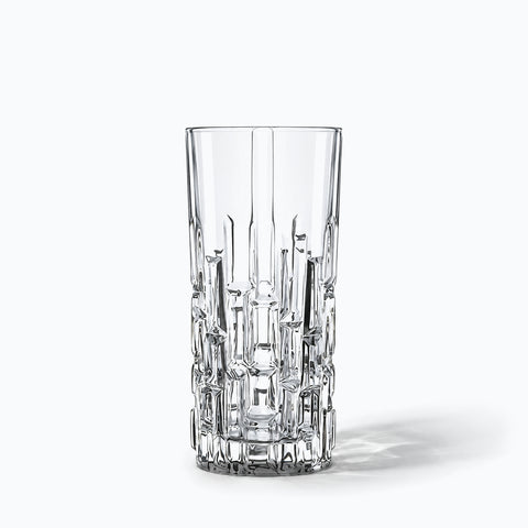 Verre à Whisky Long, avec son ombre portée, sur fond blanc