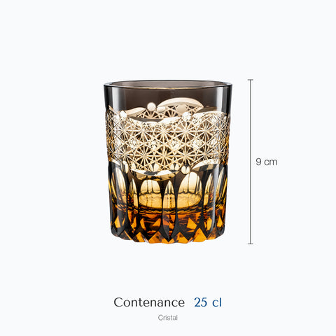 Dimensions : Verre à Whisky Noir (hauteur 9 cm, contenance 25 cl)